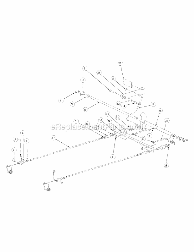Brake Assembly Diagram and Parts List for M60-KW 53AB5DBX150-23-HP Cub Cadet Lawn Tractor